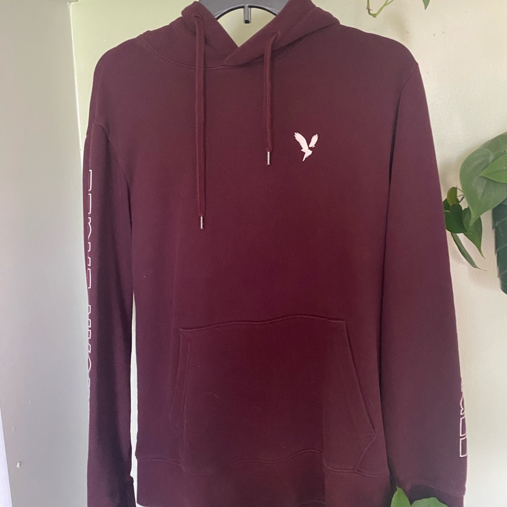 Burgundy American eagle hoodie perfect for fall!!